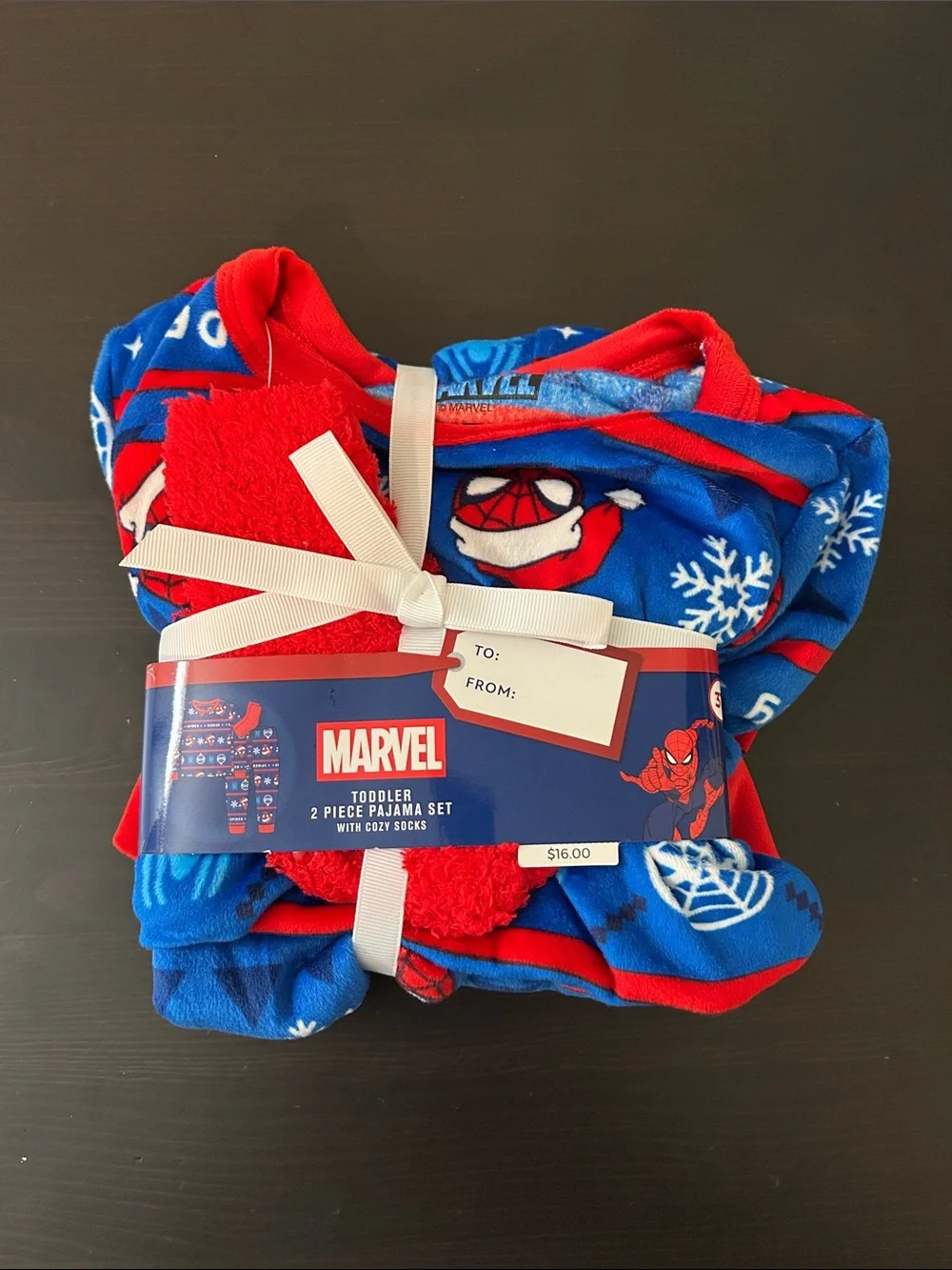 Marvel Spider-Man Fleece Pajama Set in Red and Blue